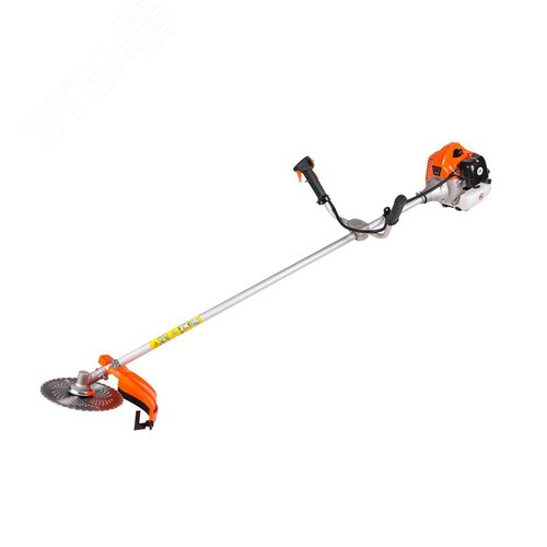 Изображение товара Триммер бензиновый Мастер (2,3л.с, 52см, 2-т, 8500об/мин, 1.2л, 440мм, леска, диск) (шт)