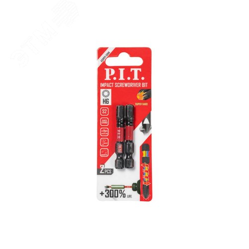 Изображение товара Бита ударная H6x50 мм 2 шт в уп. (уп)