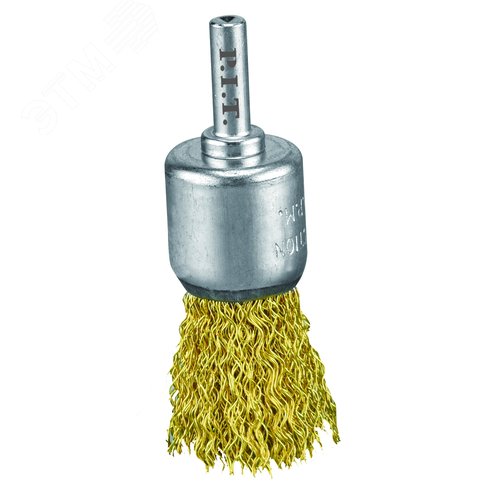 Изображение товара Кордщетка кистеобразная P.I.T. 30x0,3мм, латунированная витая проволока, хвостовик 6мм (APLS10-D030) (шт)