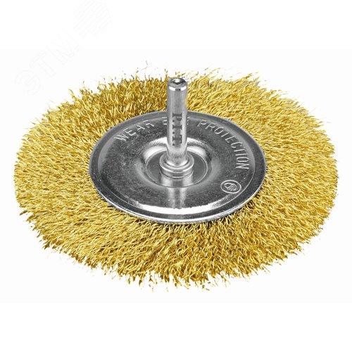 Изображение товара Кордщетка дисковая P.I.T. 38x0,3мм, латунированная витая проволока, хвостовик 6 мм (APLS10-F038) (шт)