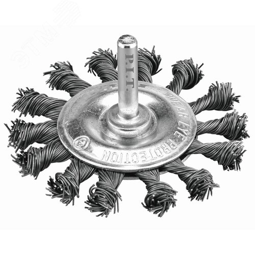 Изображение товара Кордщетка дисковая P.I.T. 100x0,5мм, стальная крученая проволока, хвостовик 6 мм (APLS10-G100) (шт)