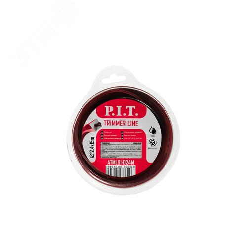 Изображение товара Леска для триммеров двойной квадрат 15 м x 2,4 мм, блистер (шт)