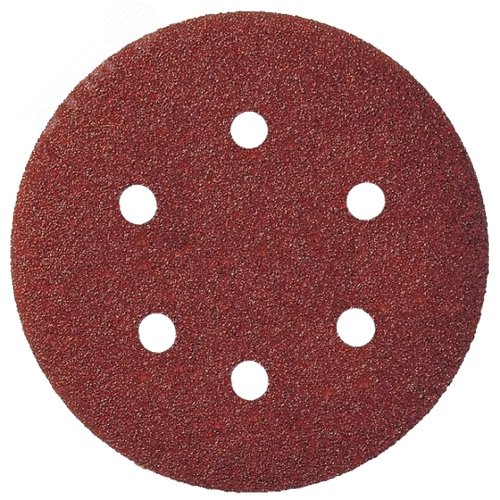 Изображение товара Круг шлифовальный P.I.T. 150 мм, P100, 6 отверстий, на липучке, 5 шт в уп (APLS06-S0100) (шт)