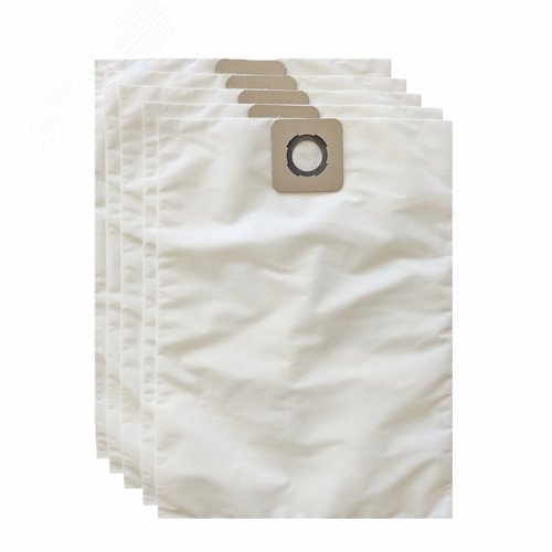 Изображение товара Мешок для пылесосов (синтетические, не боятся мокрой пыли, 5 шт., 30 л.)MAXPILER (упак)