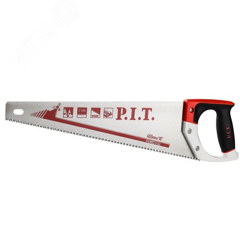 Изображение товара Ножовка по дереву P.I.T. CONTROL HHSW03-0450 (450 мм, 7 TPI, трёхгранная заточка, сталь 65Mn) (шт)