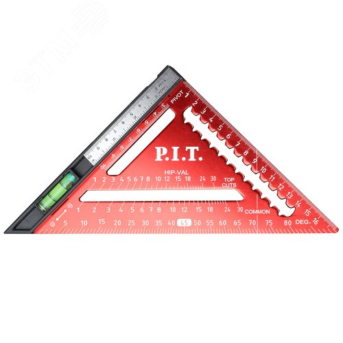 Изображение товара Угольник Свенсона метрический плотницкий с пузырьковым уровнем (180 мм) (шт)