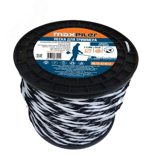 Изображение товара Леска для триммеров 2.4мм 90м, квадрат крученый (шт)