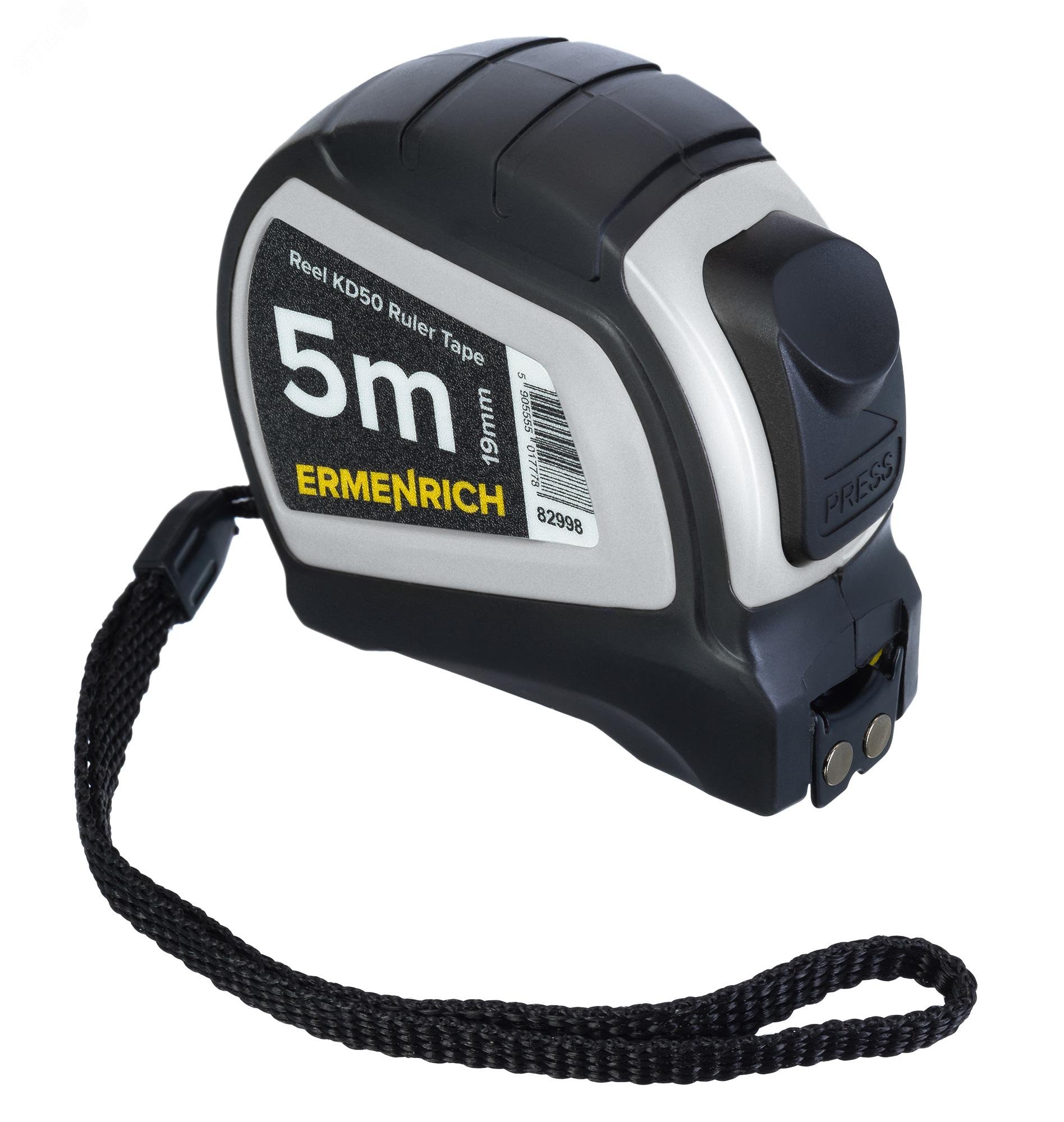 Изображение товара Рулетка Ermenrich Reel KD50 5 метров магнитный зацеп автоматическая фиксация