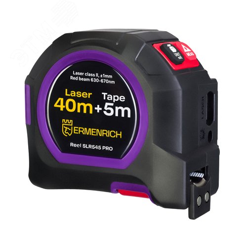 Изображение товара Рулетка с лазерным дальномером Reel SLR545 PRO, фиолетовый (шт)