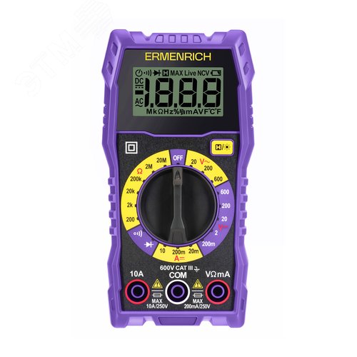 Изображение товара Мультиметр цифровой Zing TC07, фиолетовый (шт)