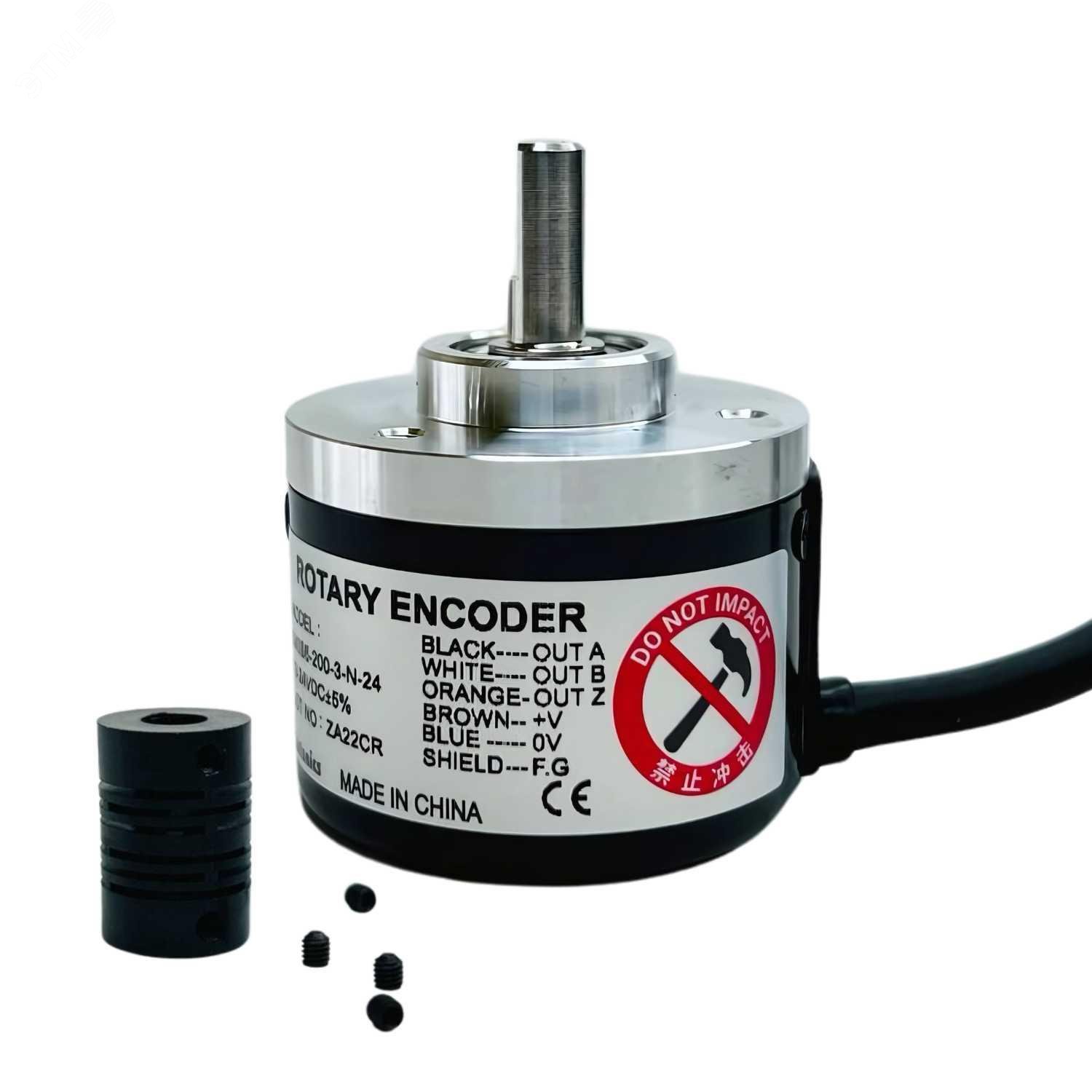 Изображение товара Энкодер инкрементальный в компактном корпусе ?40мм (с выступающим валом) E40S6-200-3-N-24 (шт)