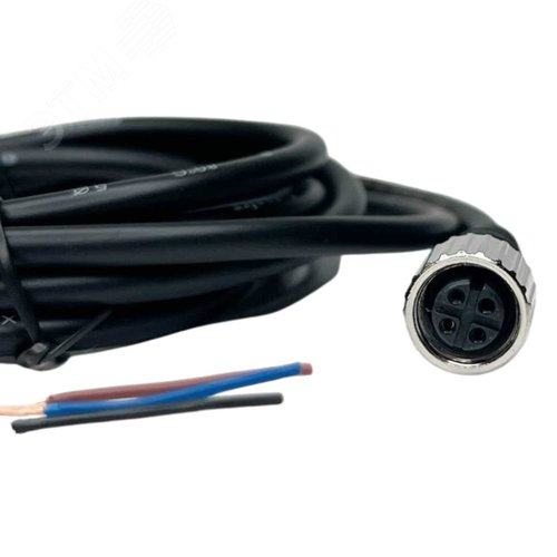 Изображение товара Кабель 3-проводный постоянного тока с разъемом CID CID3-2 гнездовой тип разъем М12 2 м. (шт)