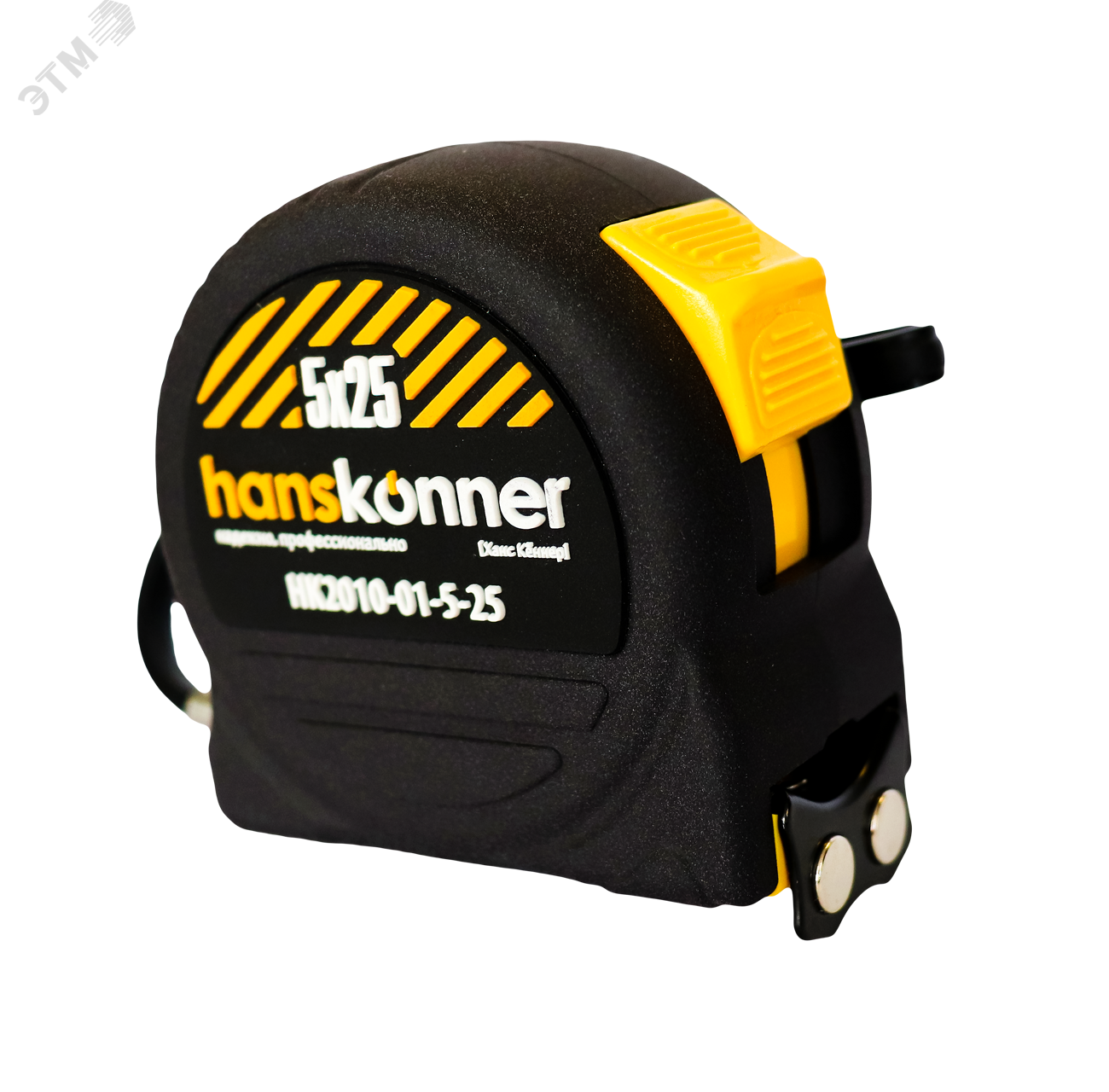 Изображение товара Рулетка с противоударным корпусом SoftTouch 2 стопа мощный магнит 5м X 25мм (шт)