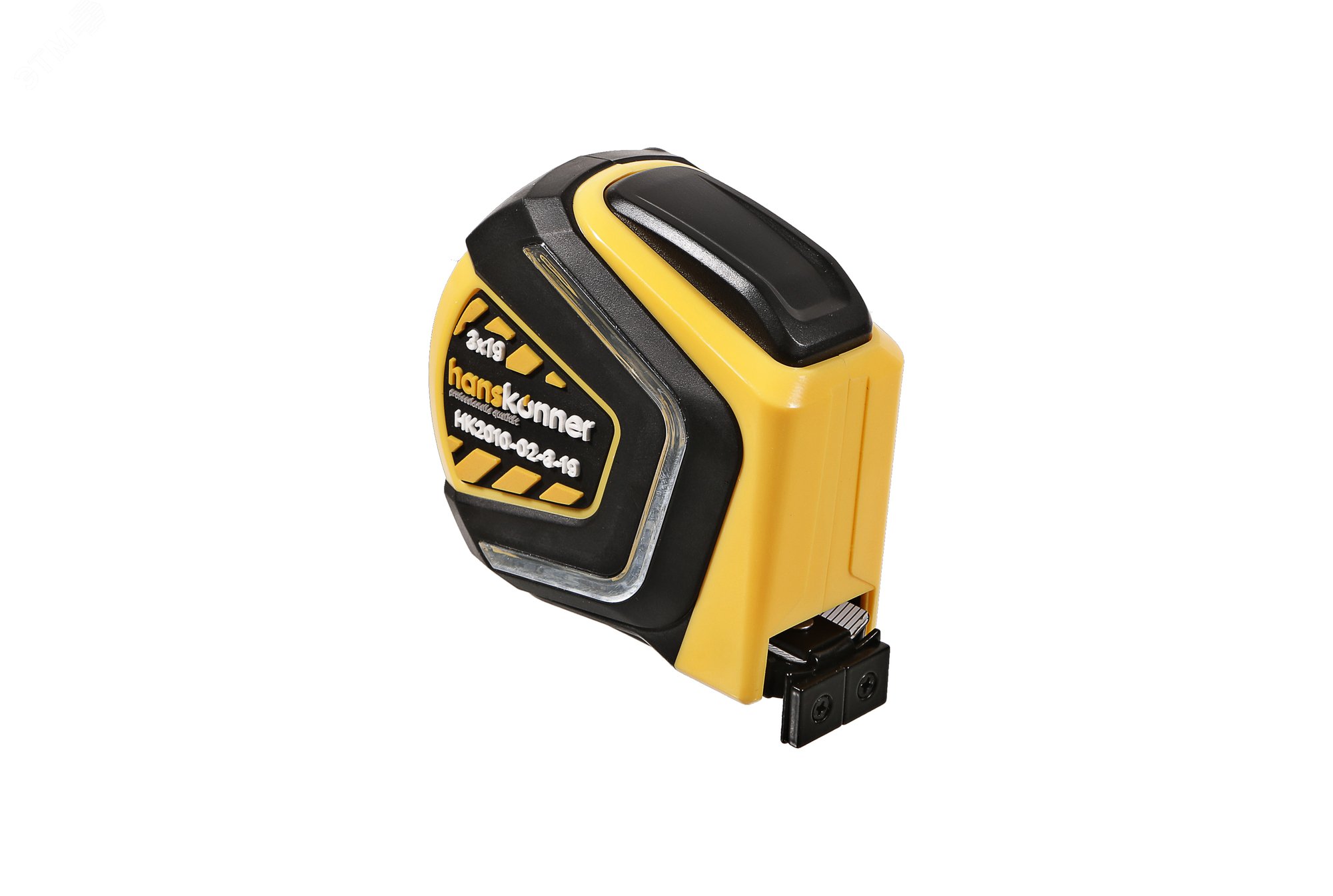 Изображение товара Рулетка с автостопом противоударный обрезиненный корпус супермощный магнит 3м X 19мм (шт)