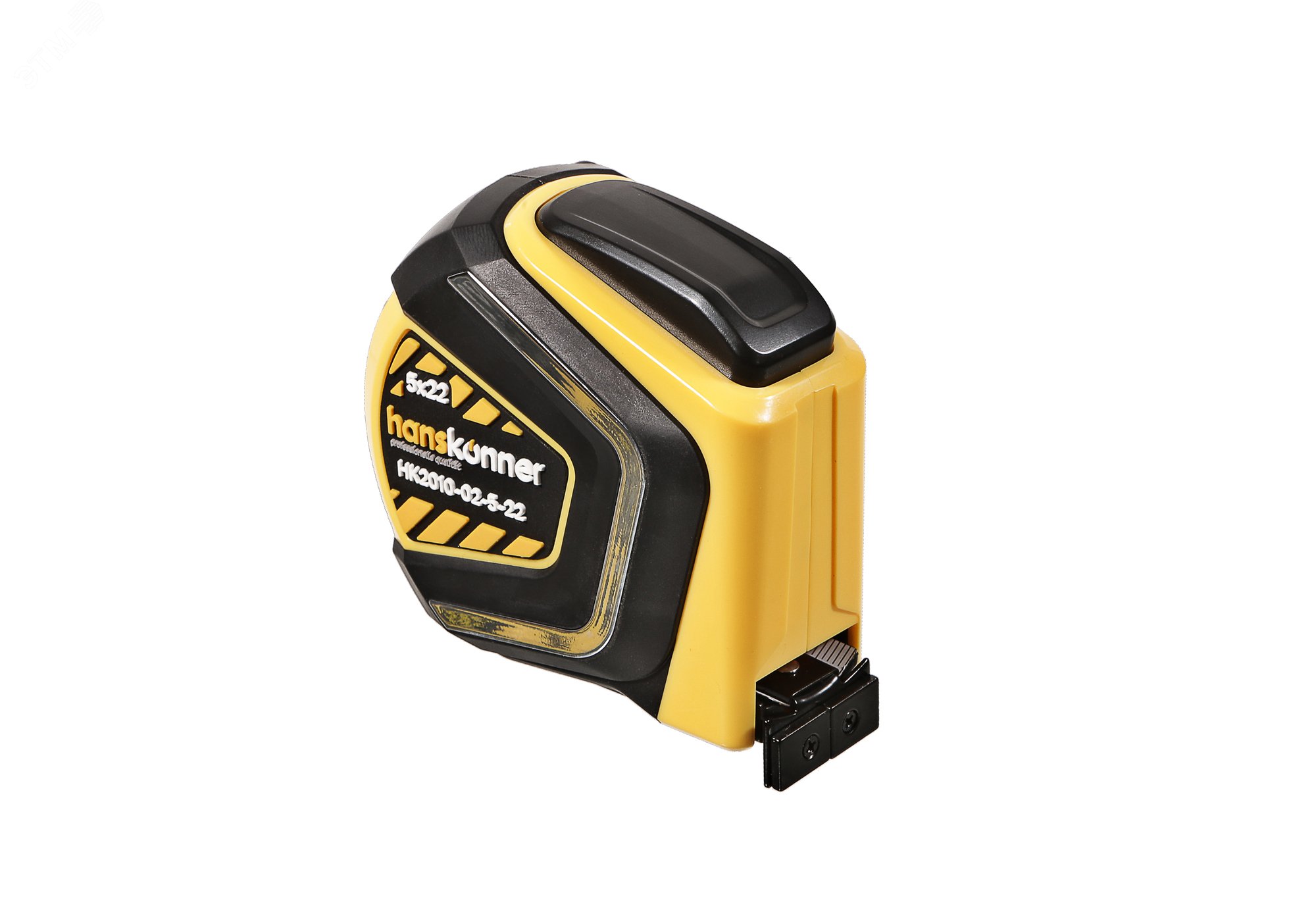 Изображение товара Рулетка с противоударным обрезиненным корпусом автостоп супермощный магнит 5м X 22мм (шт)