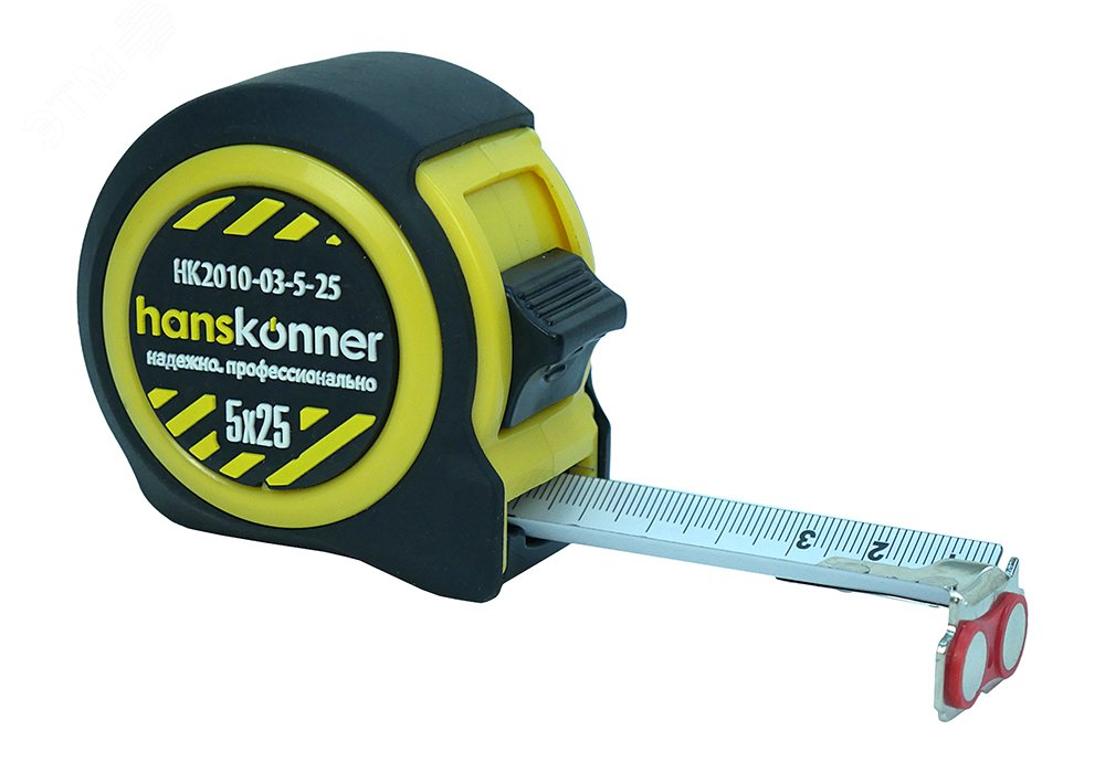 Изображение товара Рулетка Hanskonner 5x25 HK2010-03-5-25 с магнитным зацепом и автостопом
