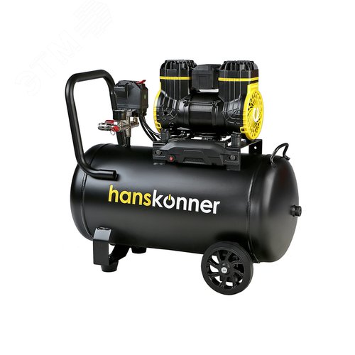 Изображение товара Компрессор воздушный безмасляный Hanskonner 1450Вт, 240л/мин, ресивер 50л, 8 бар (шт)