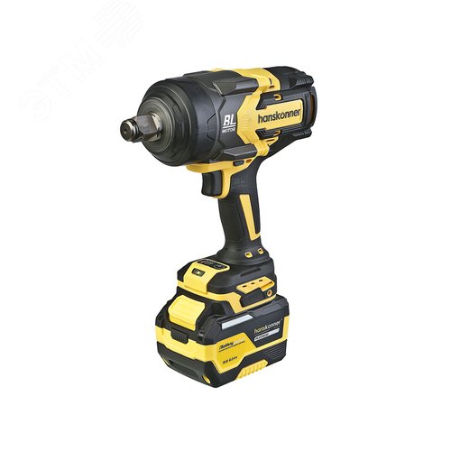 Изображение товара "Гайковерт удар б/щ Hanskonner PLATINUM,18В,1BatterySystem, 1300Нм, 3/4"",акк 6Ач+ЗУ" (шт)