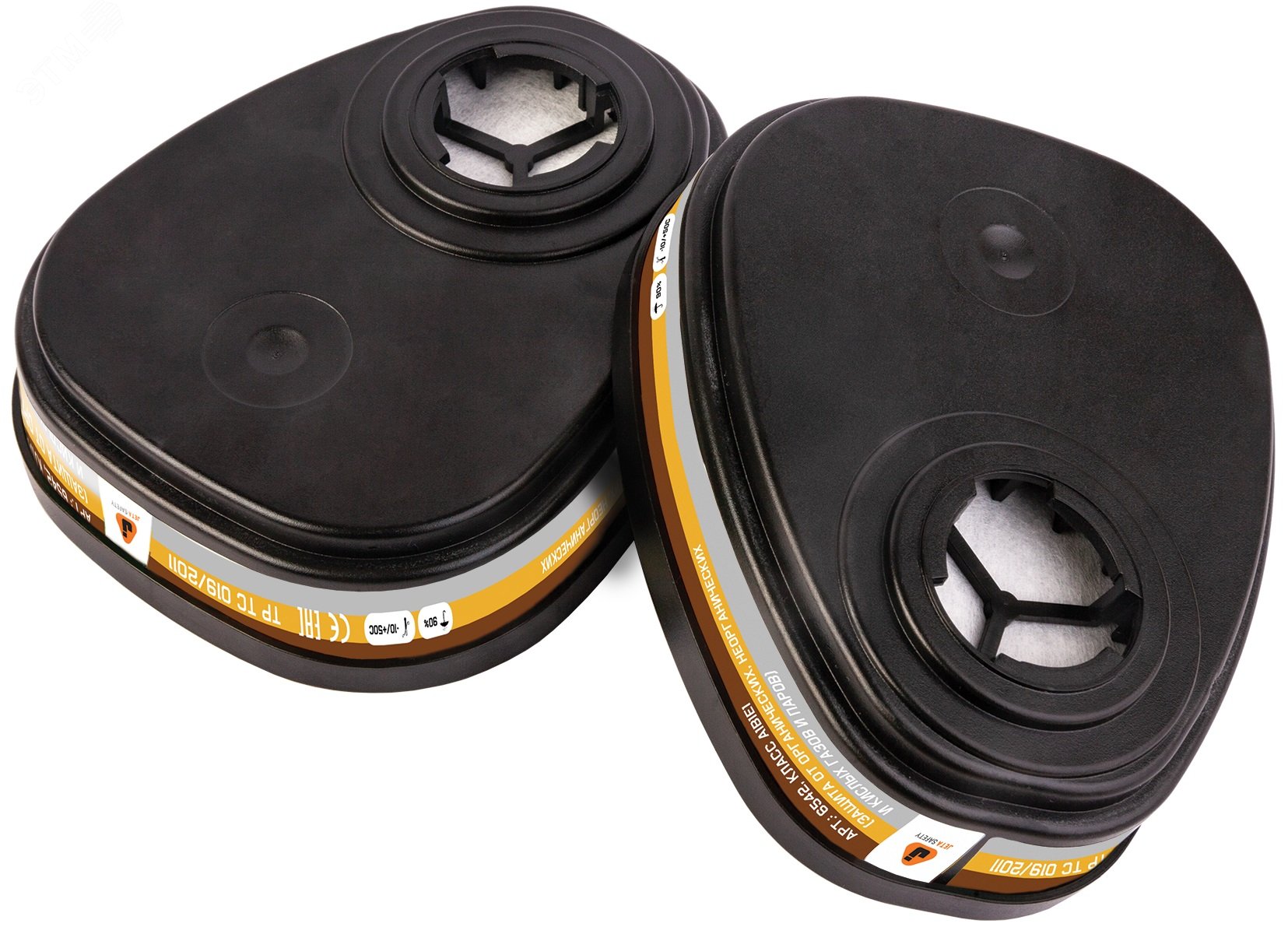 Изображение товара Фильтр противогазовый Jeta Safety A1B1E1 2 шт для защиты от химикатов и газов