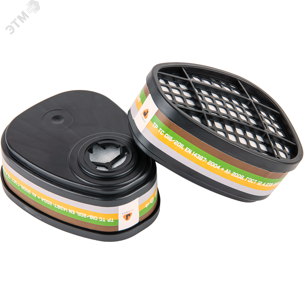 Изображение товара Фильтр противогазовый Jeta Safety для защиты от органических, неорганических, кислых газов и аммиака класса A2B2E2K2, в упаковке 2 шт (упак)