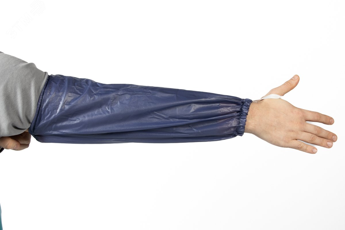 Изображение товара Нарукавники защитные JetaSafety ChemTech синие, 46см (пар)