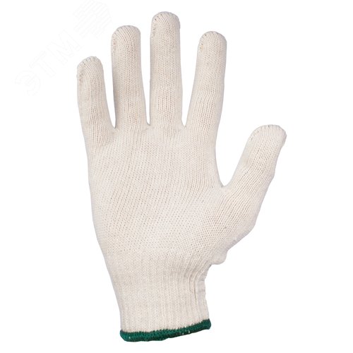 Изображение товара Трикотаж. перчатки, хлопок, бежевые, размер L (12пар) (упак)