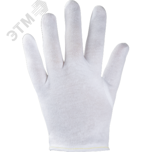 Изображение товара Белые трикотажные перчатки J-Touch, хлопок, размер 09/L (пар)