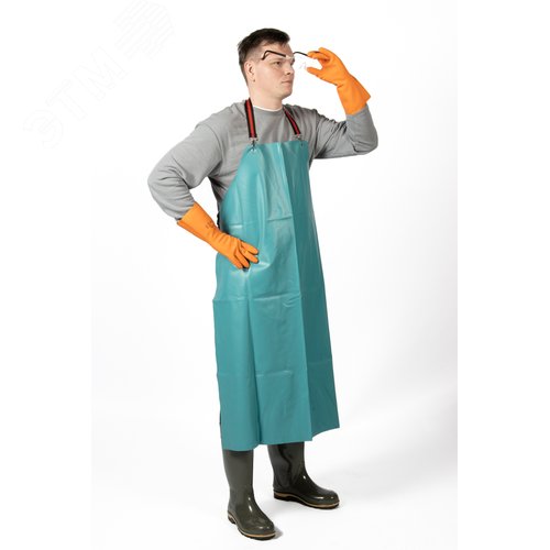 Изображение товара Фартук защитный 0,5мм ПВХ 113*84см, зеленый ChemTech A-Max (шт)