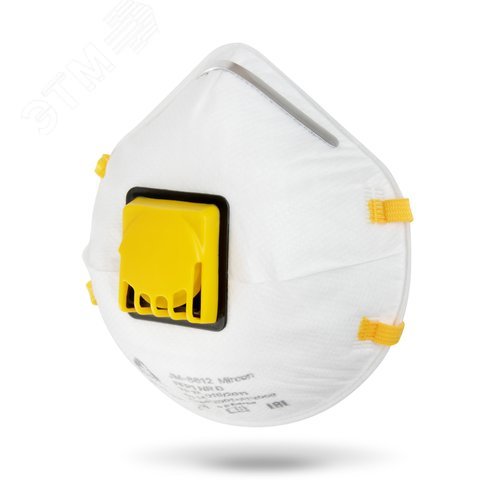 Изображение товара Одноразовый респиратор с клапаном JM-8612 Micron, чашеобразный,FFP1 NR D, (10 шт.) (упак)
