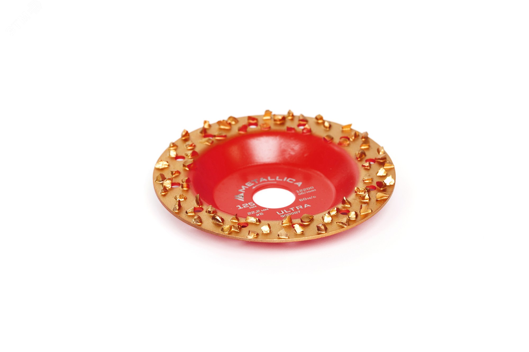 Изображение товара Чашка твердосплавная шлифовальная 125х22,2 мм, #8, плоская, по дереву. В кор. (шт)