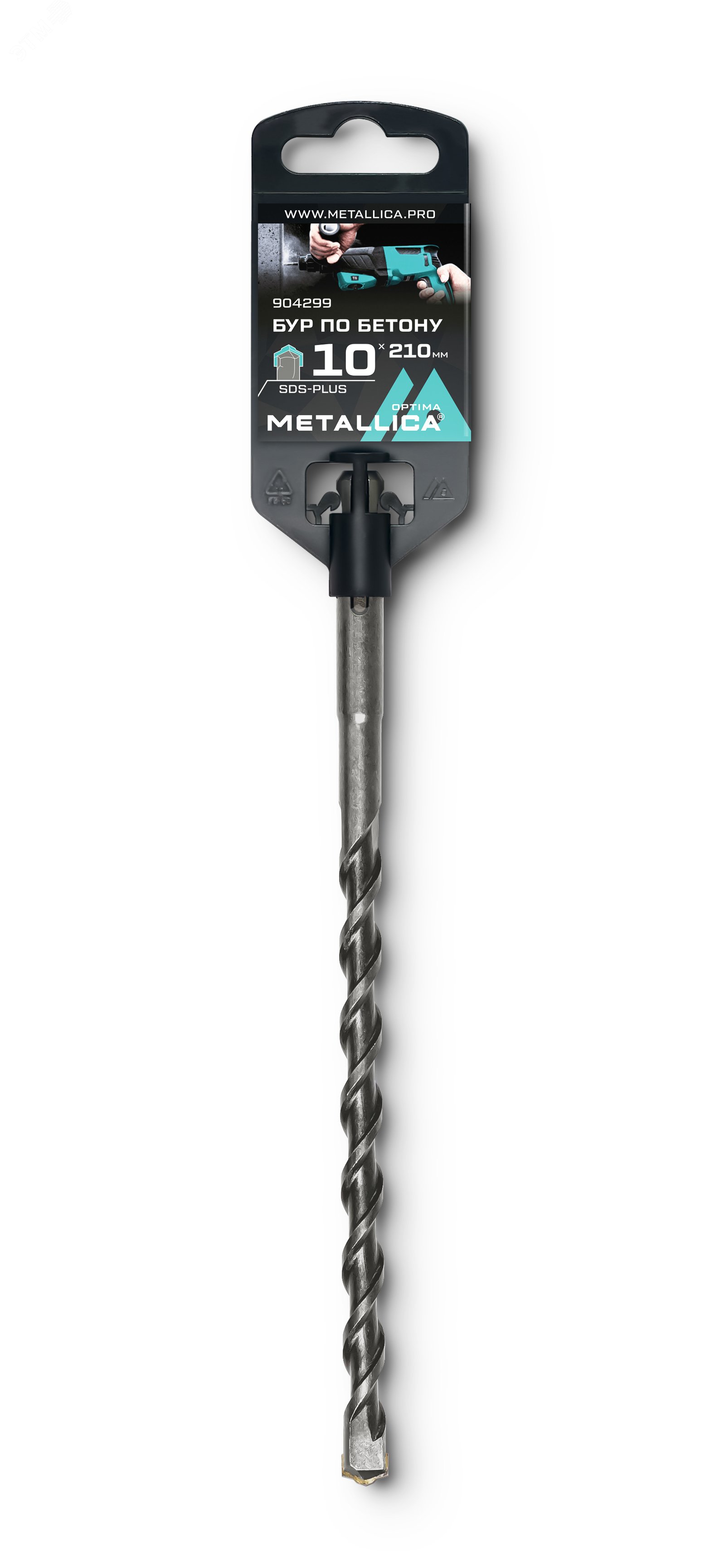 Изображение товара Бур по бетону SDS-plus 10 мм 210 мм Бетон и кирпич метизы