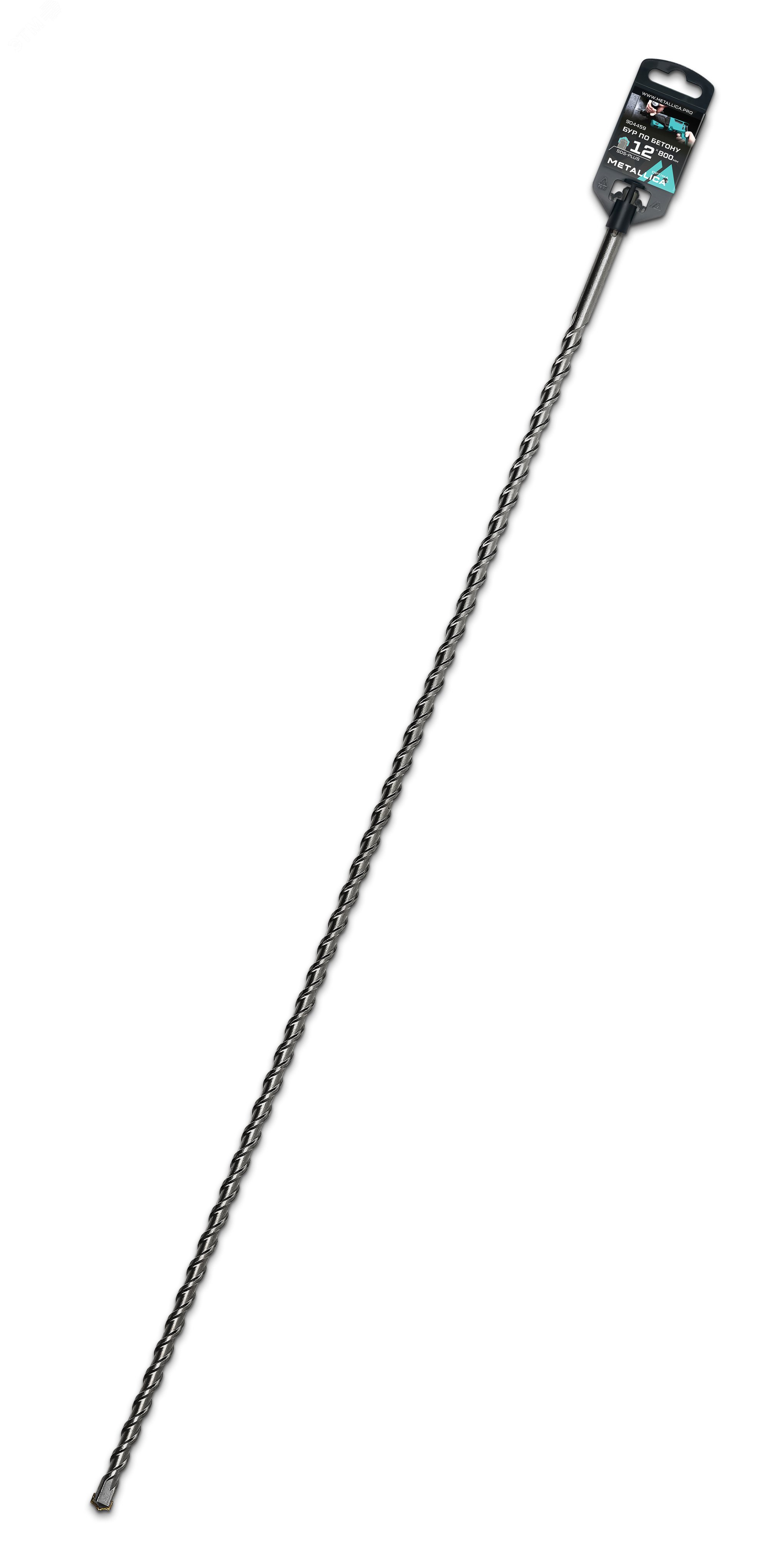 Изображение товара Бур по бетону SDS-plus 12х800/750 мм с центром и напайкой из карбида ВК-8