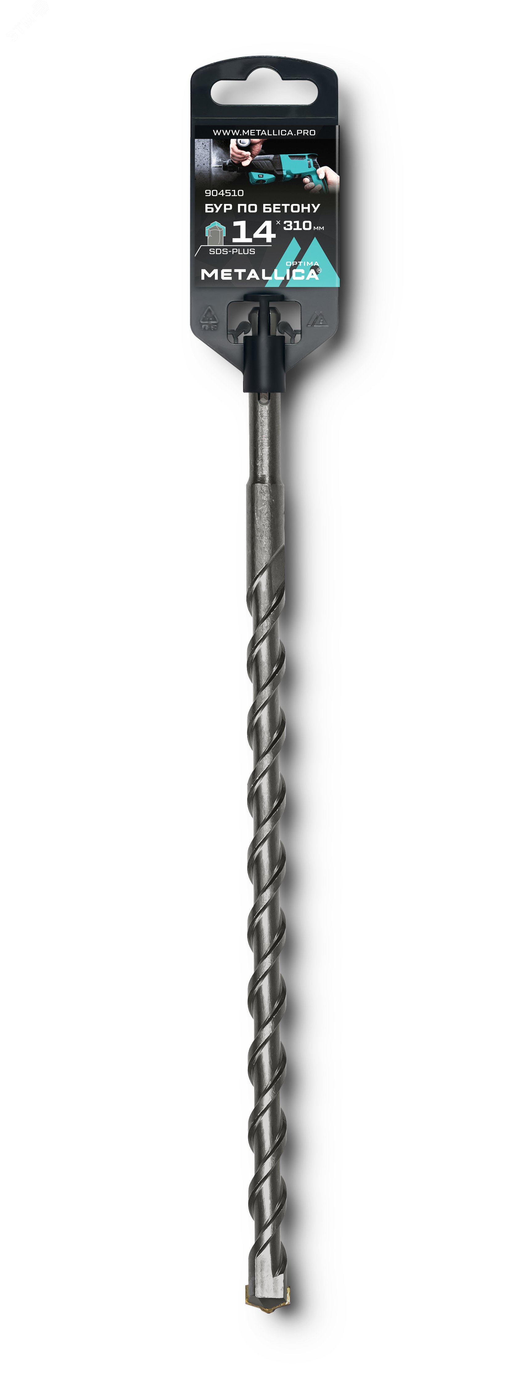 Изображение товара Бур по бетону SDS-plus 14x310 мм с центром и напайкой из карбида ВК-8