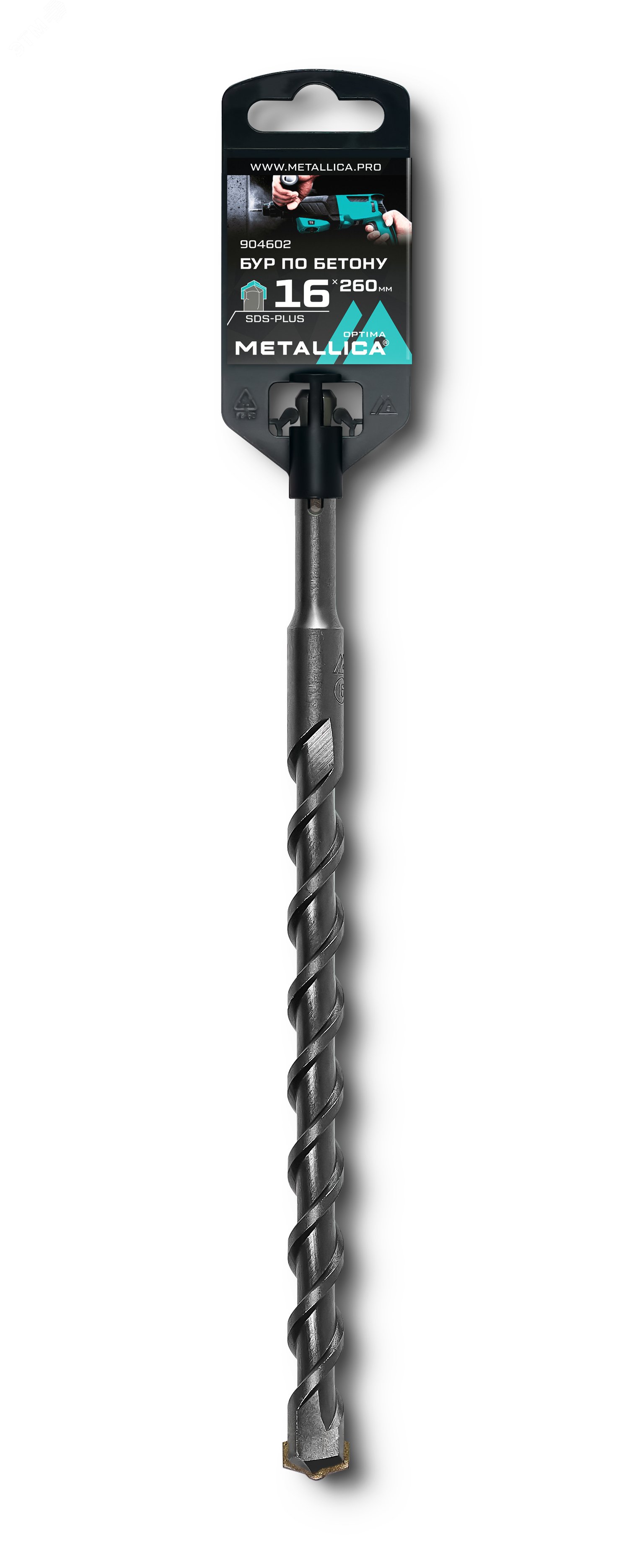 Изображение товара Бур по бетону SDS-plus 16 х260/200 мм с центром