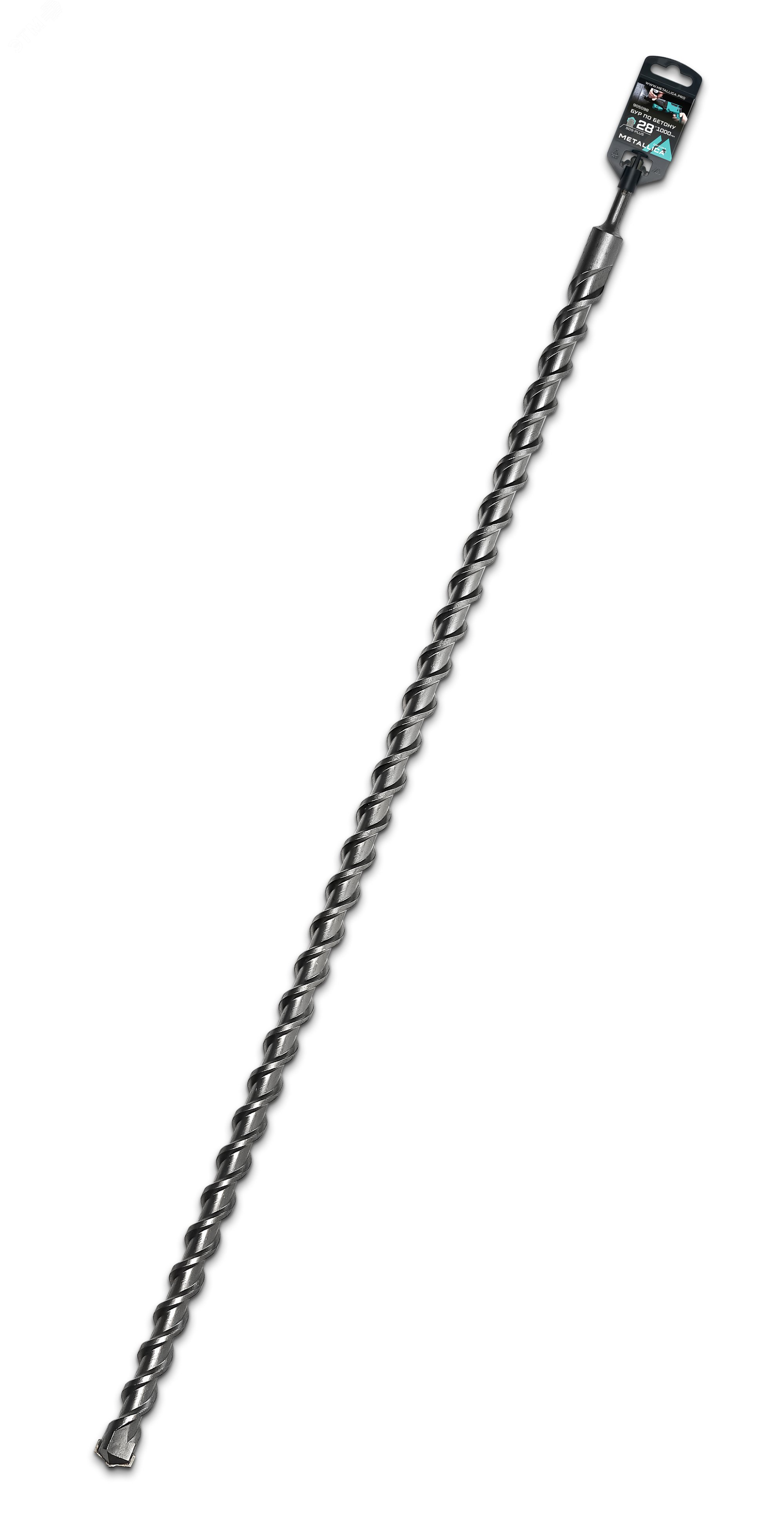 Изображение товара Бур по бетону SDS-plus 28х1000/950 мм METALLICA с центр. напайкой