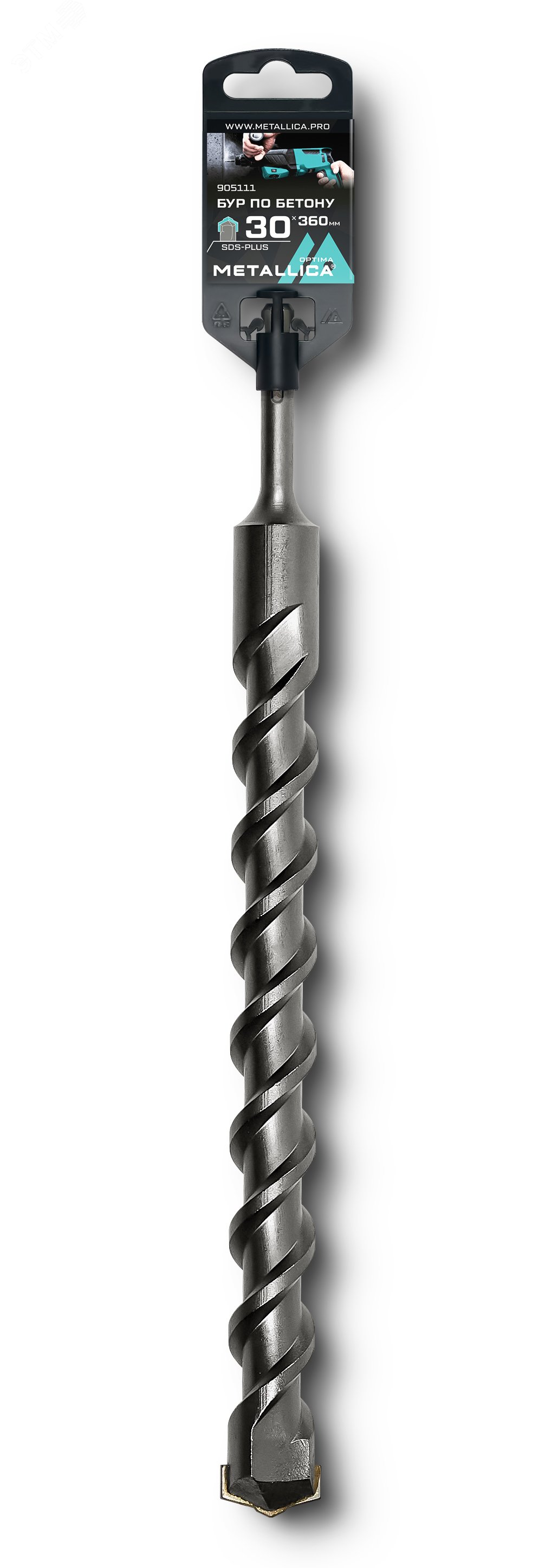 Изображение товара Бур по бетону SDS-plus 30 мм длина 360 мм METALLICA центр