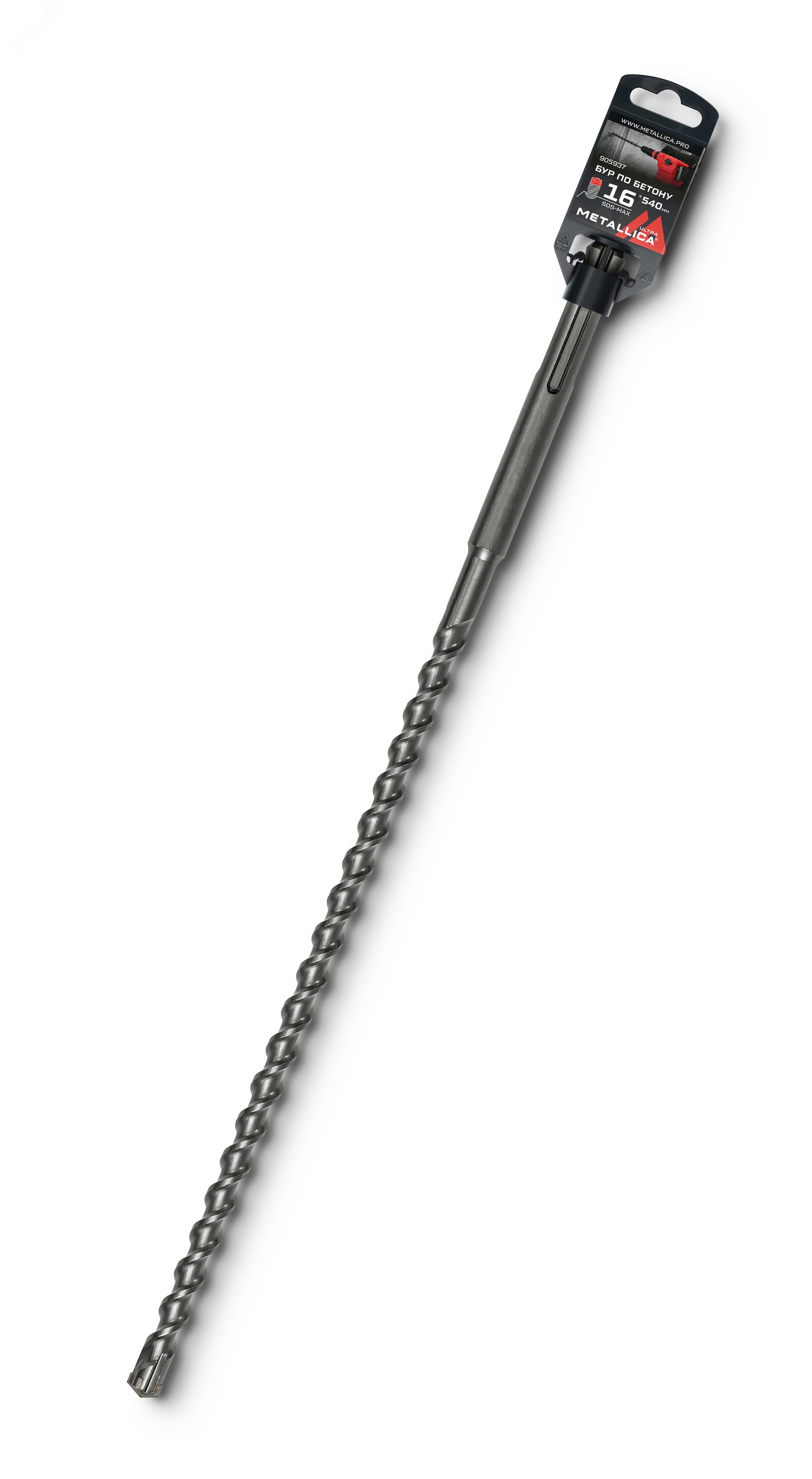 Изображение товара Бур по бетону SDS-max 16 х540/400 мм с Х-напайкой и 2 спиралями