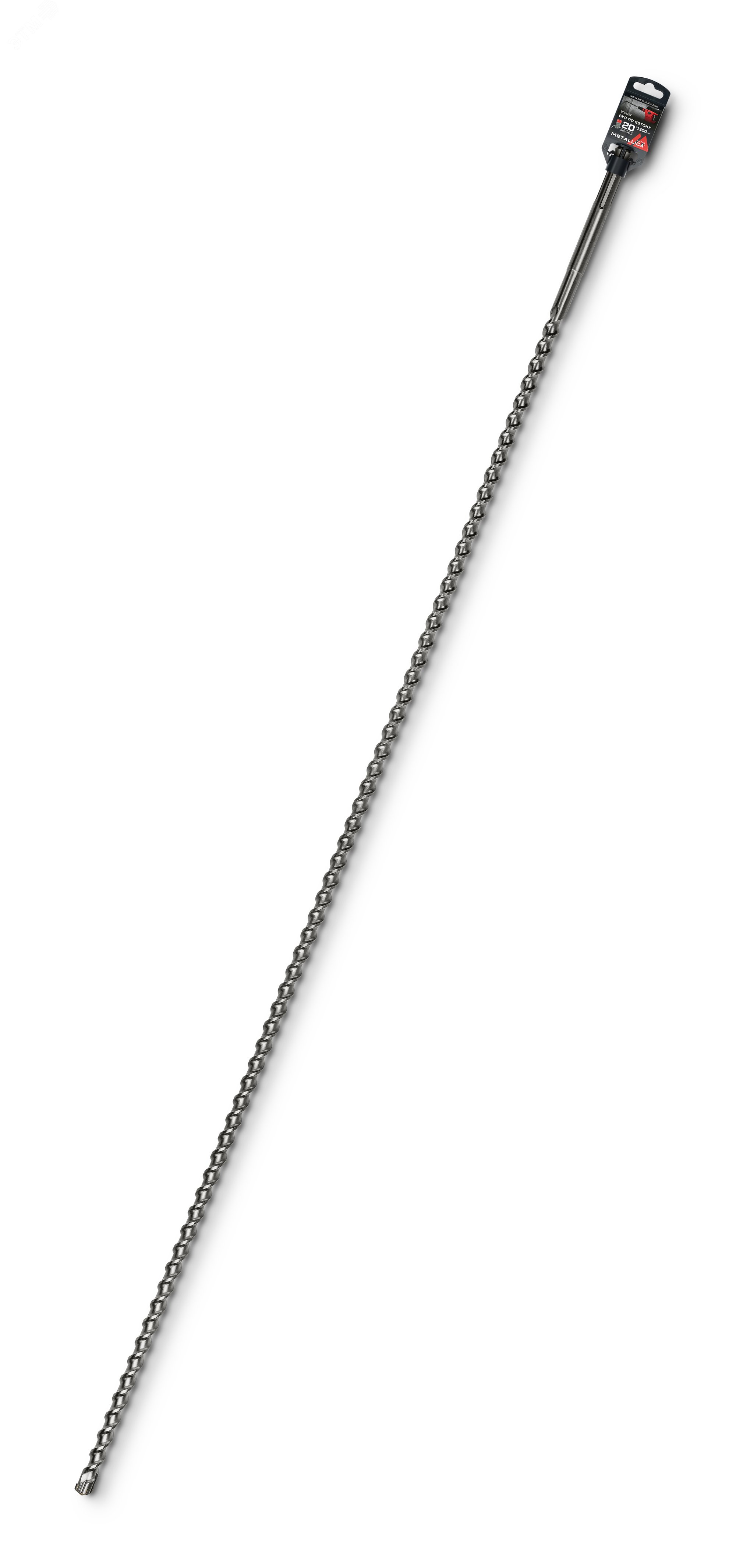 Изображение товара Бур по бетону SDS-max 20х1500/1360 мм с Х-напайкой, 2 спирали