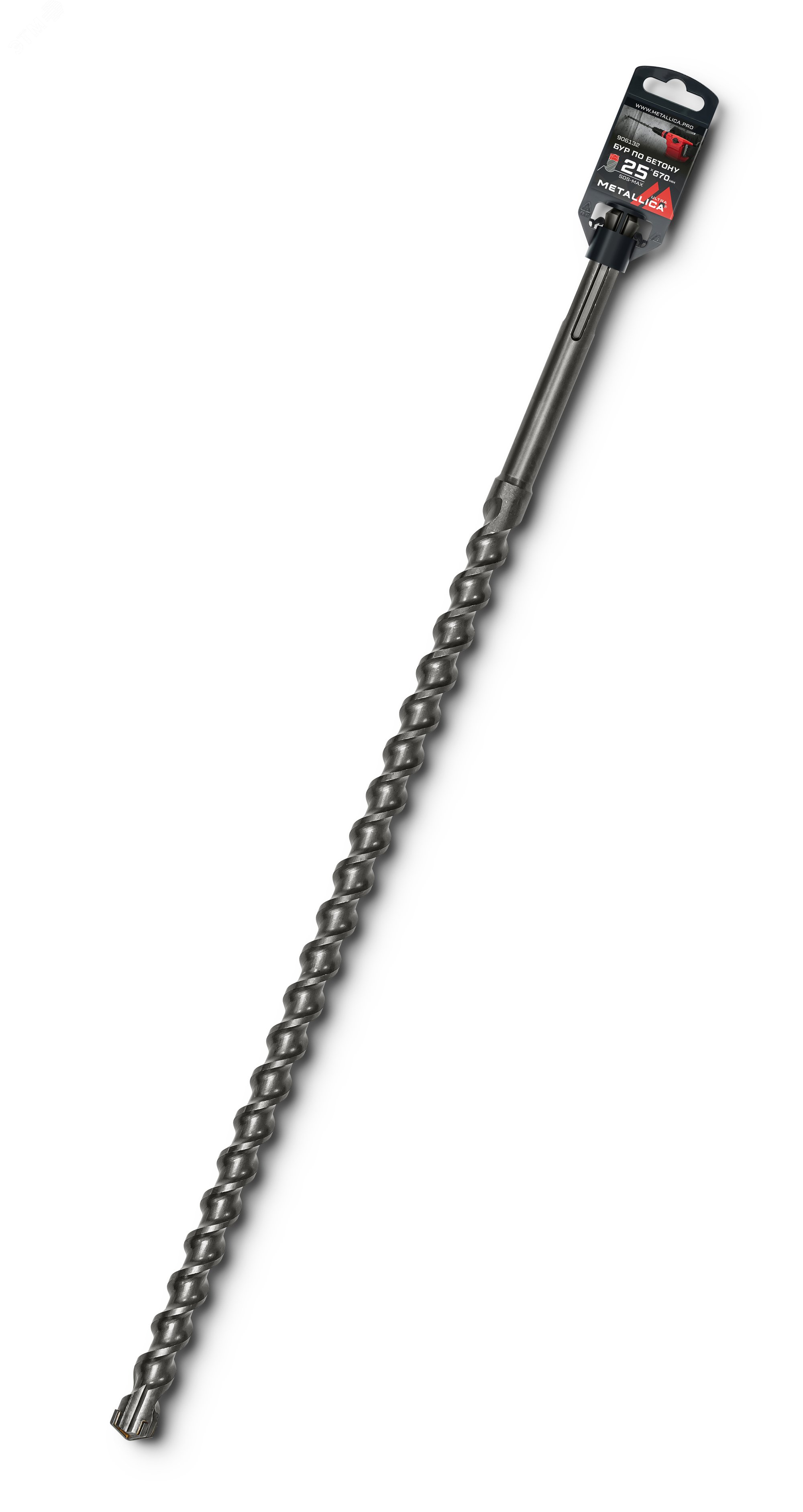 Изображение товара Бур по бетону SDS-max 25 мм 670 мм Х-напайка 2 спирали METALLICA