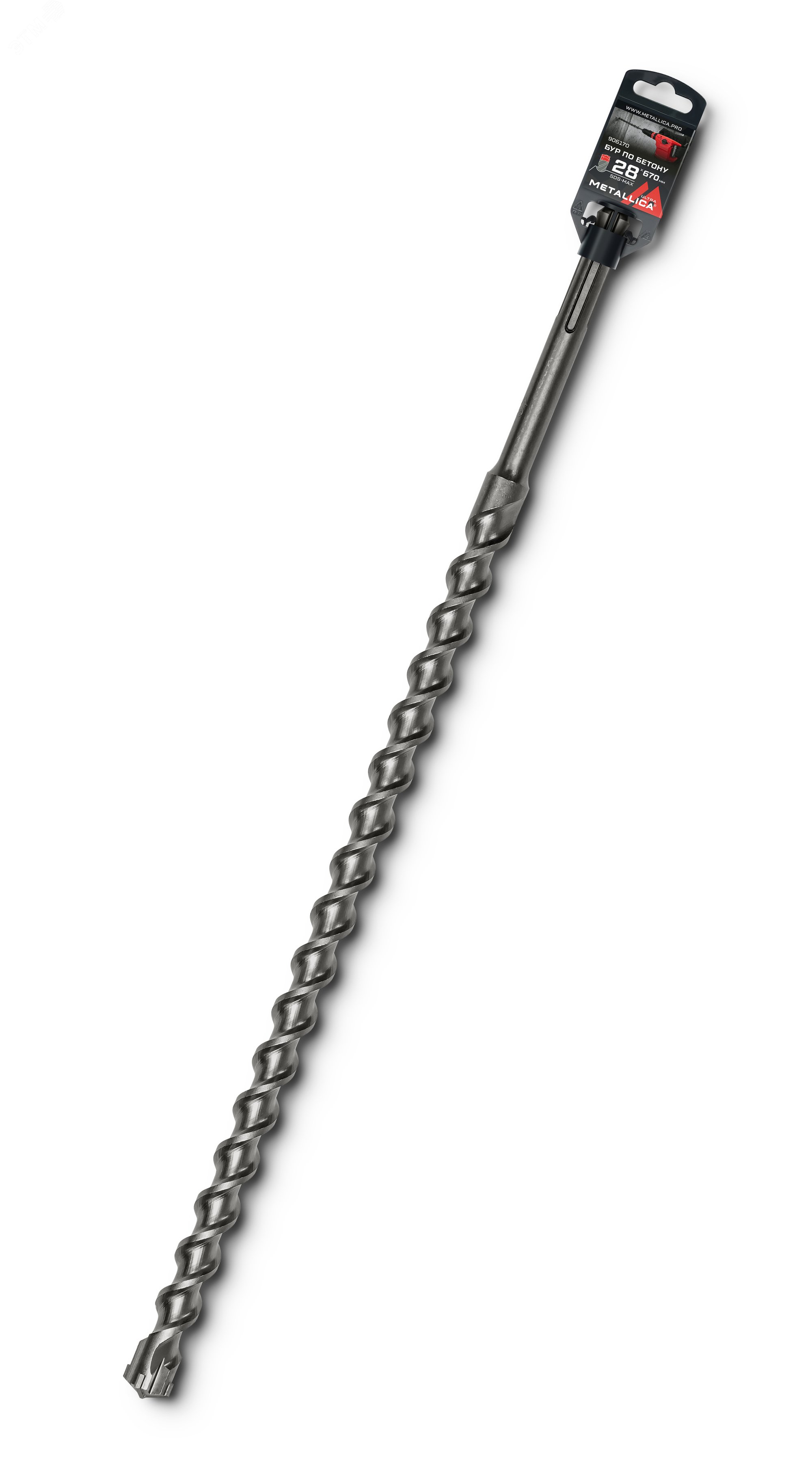 Изображение товара Бур по бетону SDS-max 28 мм 670 мм с напайкой из карбида ВК-8 от METALLICA