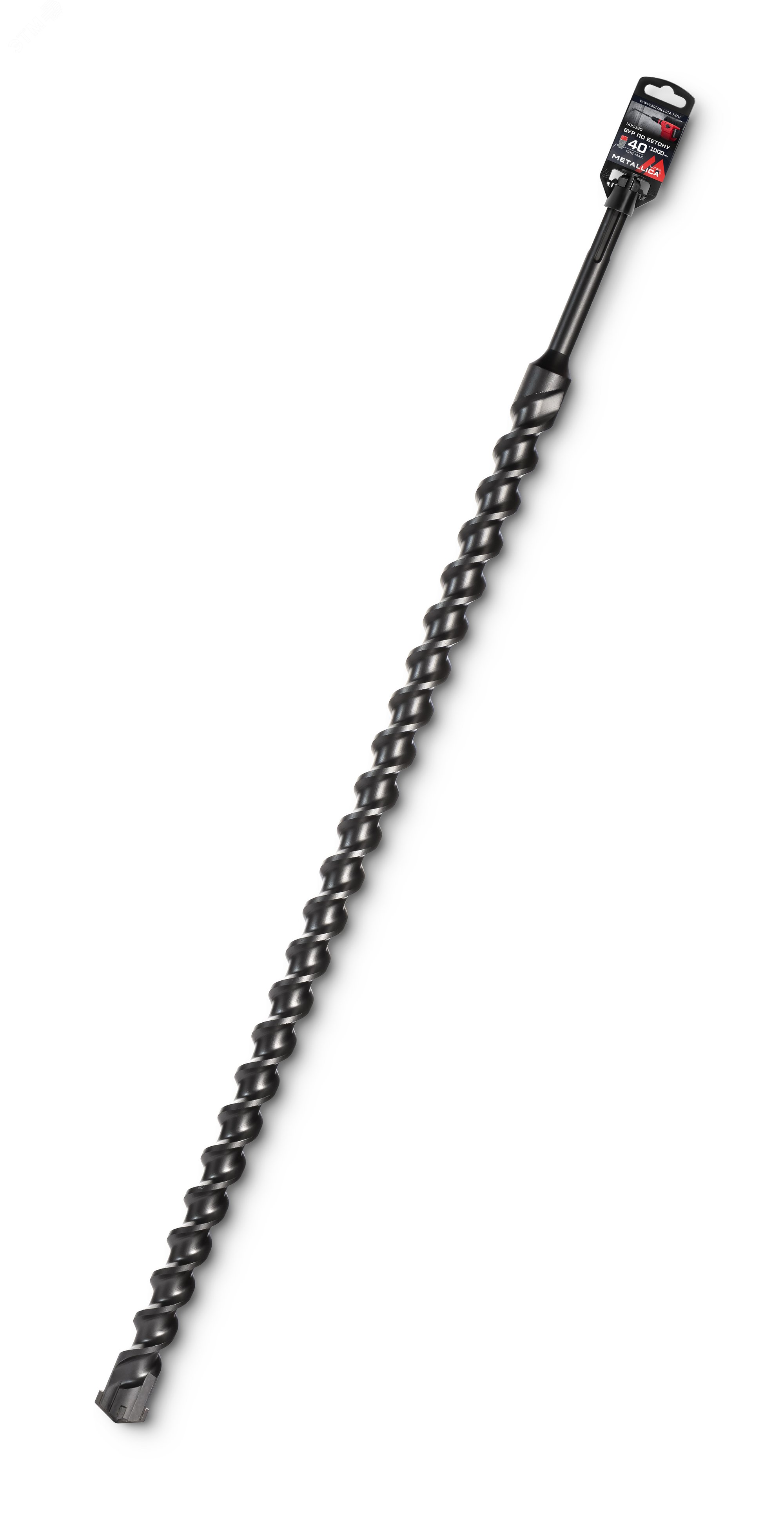 Изображение товара Бур по бетону SDS-max 40х1000/860 мм, из инструментальной стали и карбида ВК-8