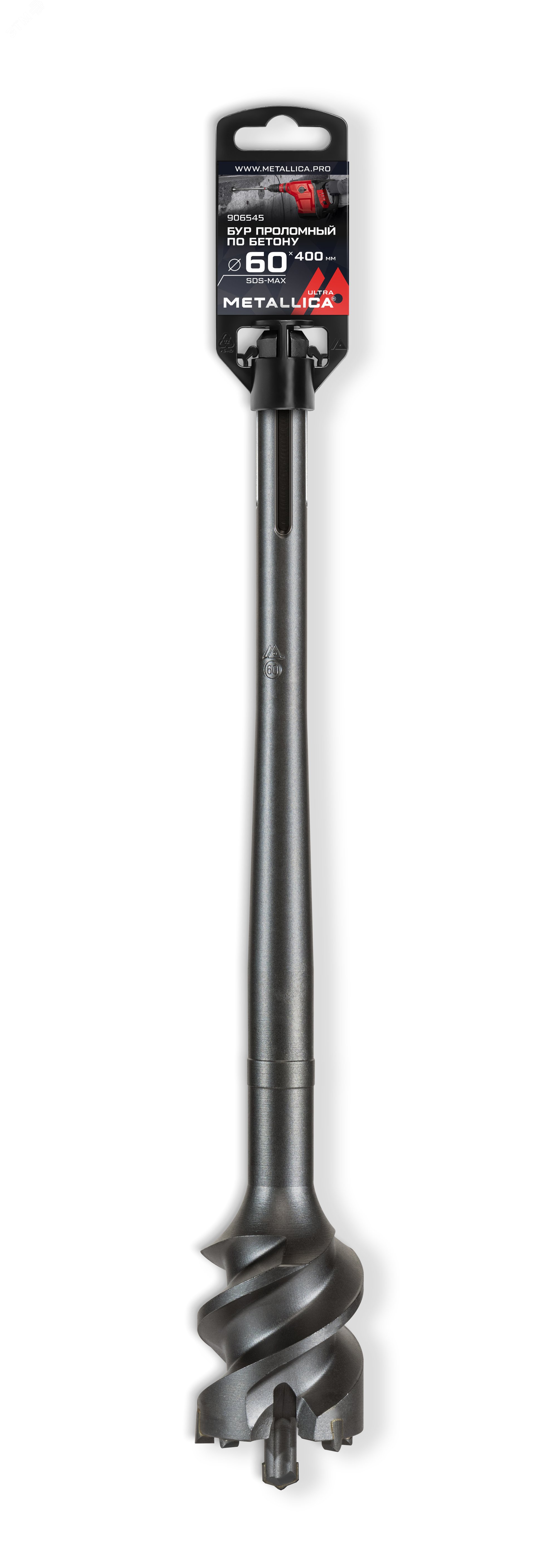 Изображение товара Бур проломный по бетону SDS-max 60 мм, длина 400 мм