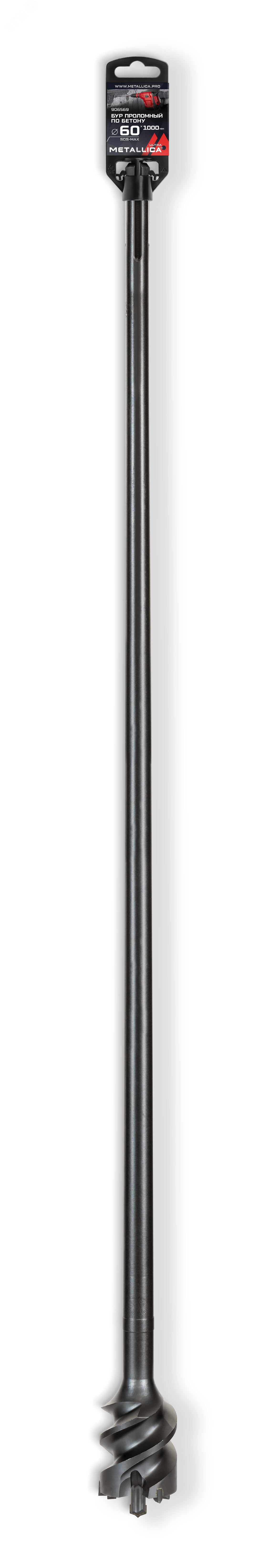 Изображение товара Бур проломный по бетону SDS-max 60х1000/860 мм METALLICA