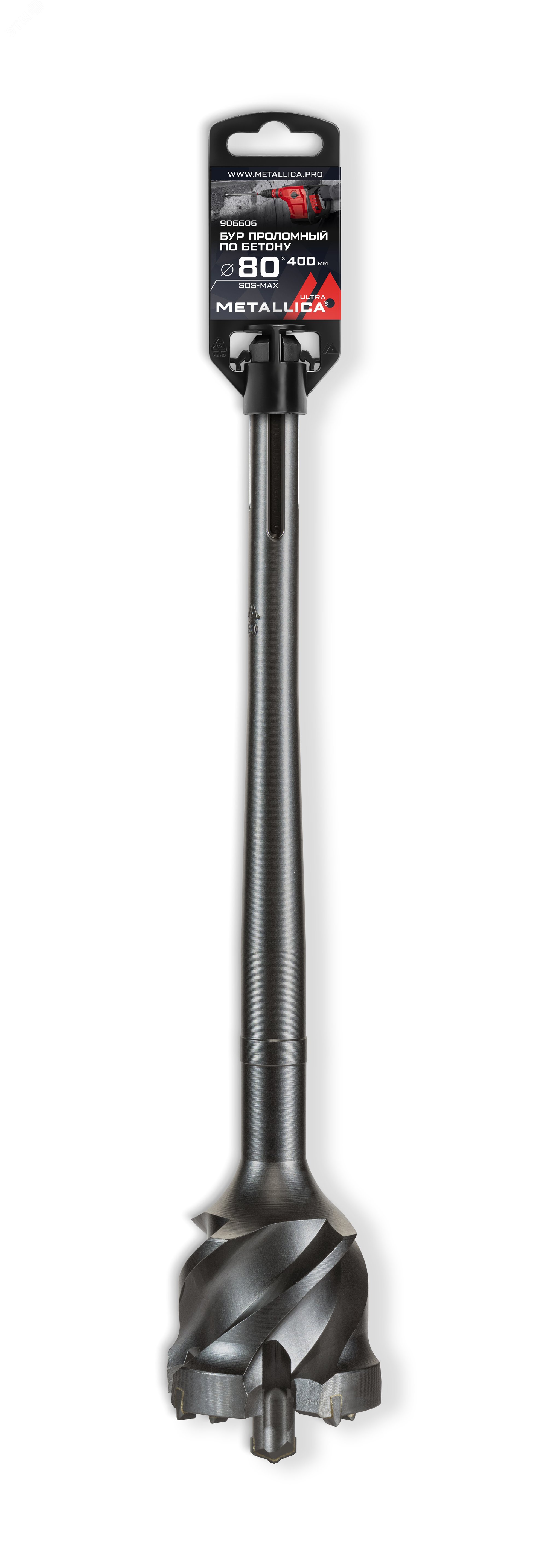 Изображение товара Бур проломный по бетону SDS-max 80х400/260 мм METALLICA