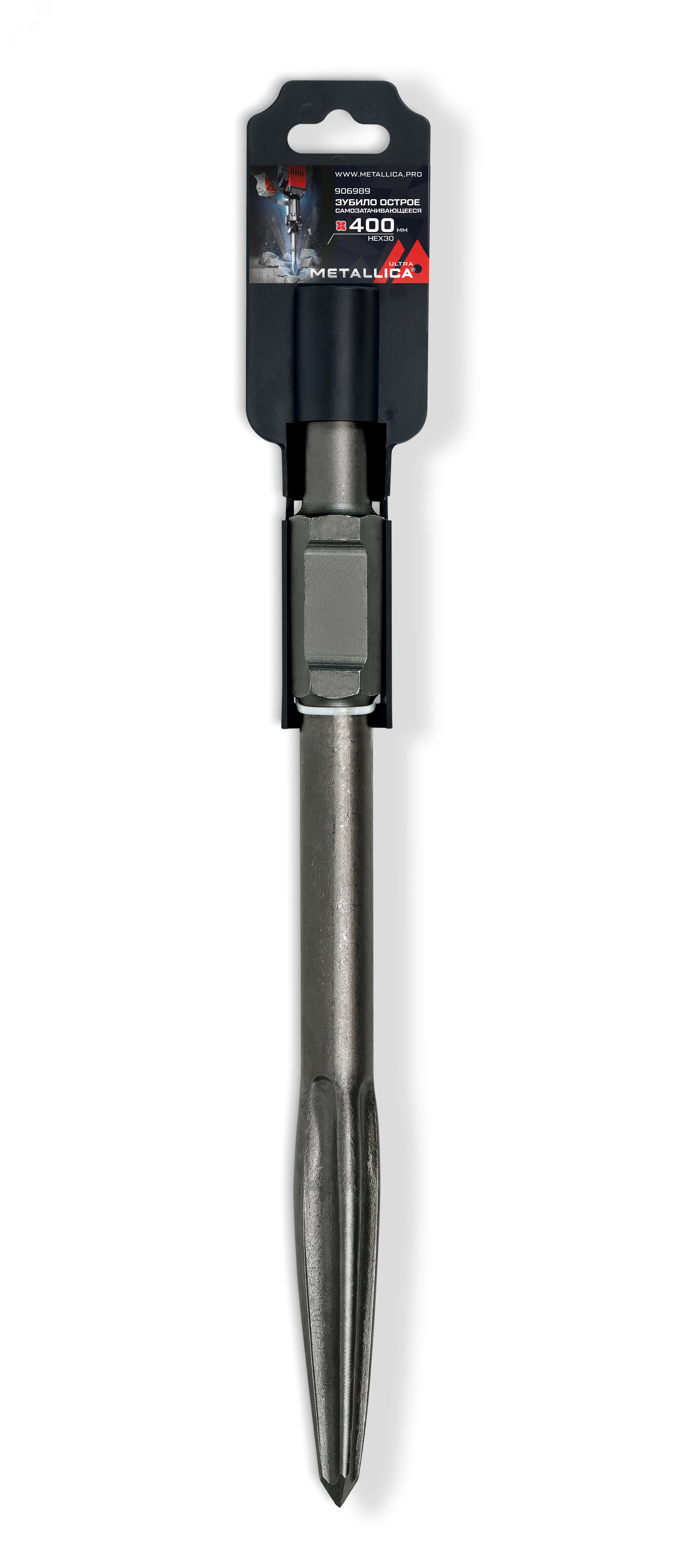 Изображение товара Зубило пикообразное самозатачивающееся HEX-30 400/260 мм, по бетону (шт)