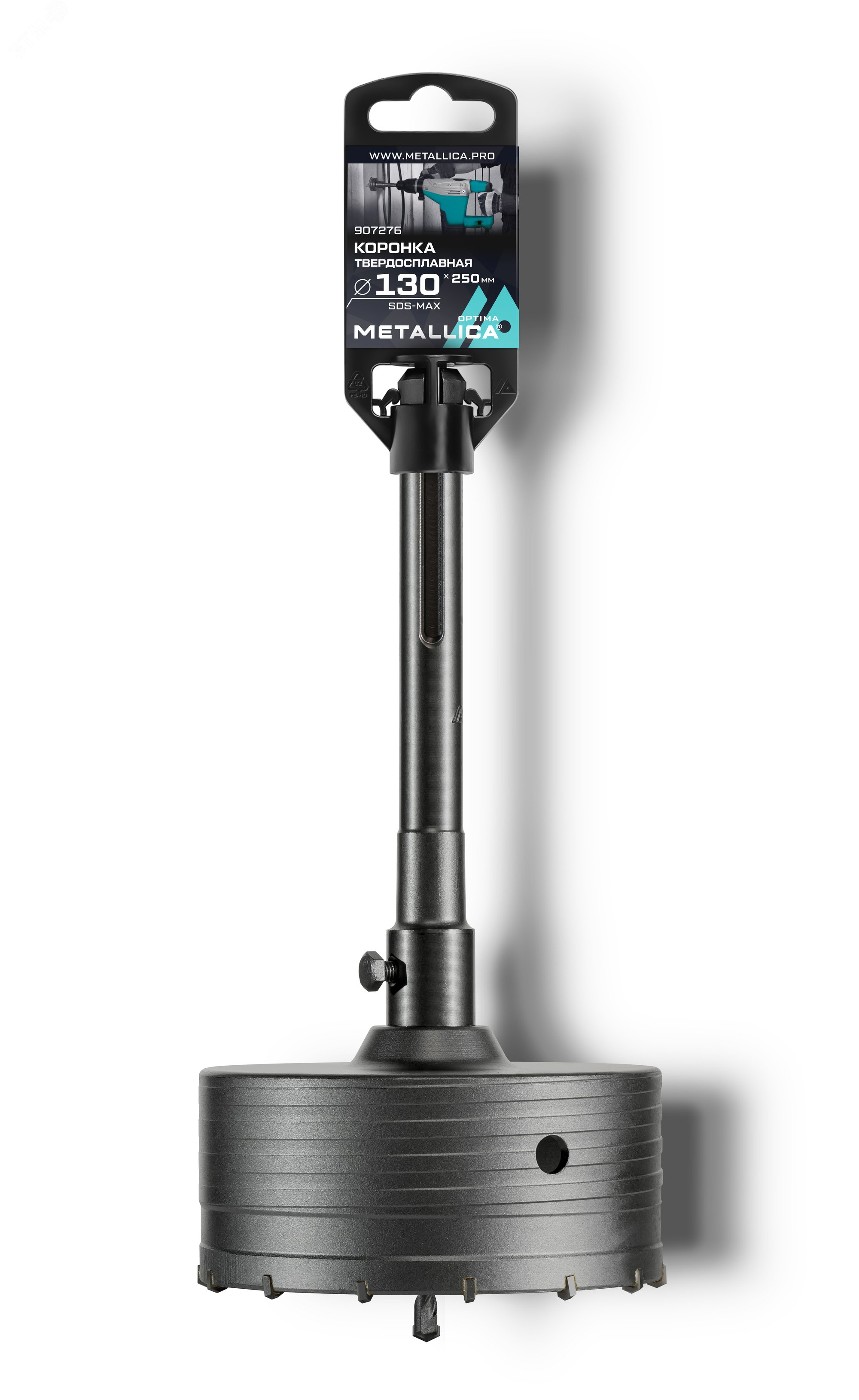 Изображение товара Коронка тв. спл. SDS-max 130x250/110 мм, h=50мм, М22,0х2,0 мм, с адаптером (шт)