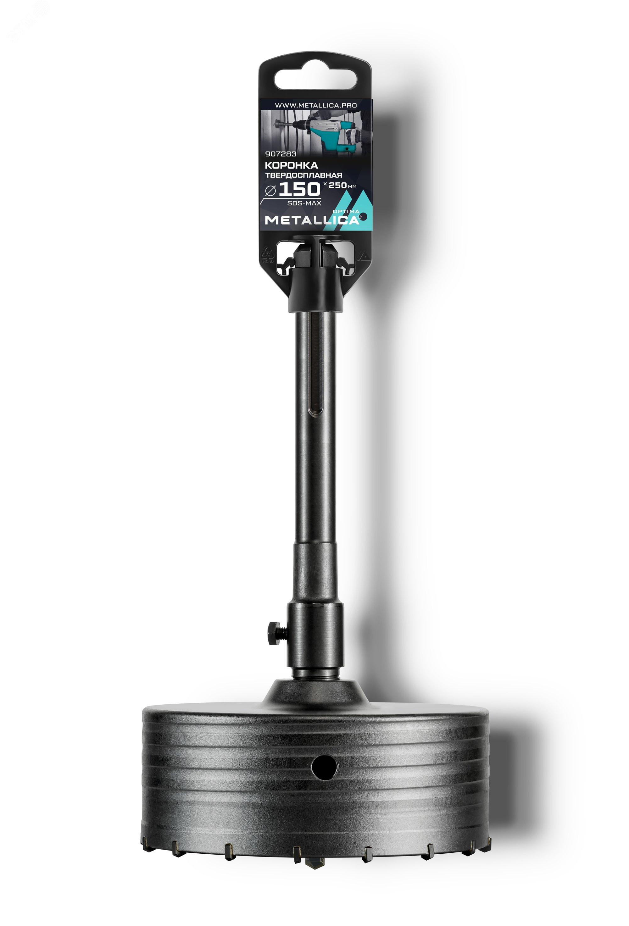 Изображение товара Коронка тв. спл. SDS-max 150x250/110 мм, h=50мм, М22,0х2,0 мм, с адаптером (шт)