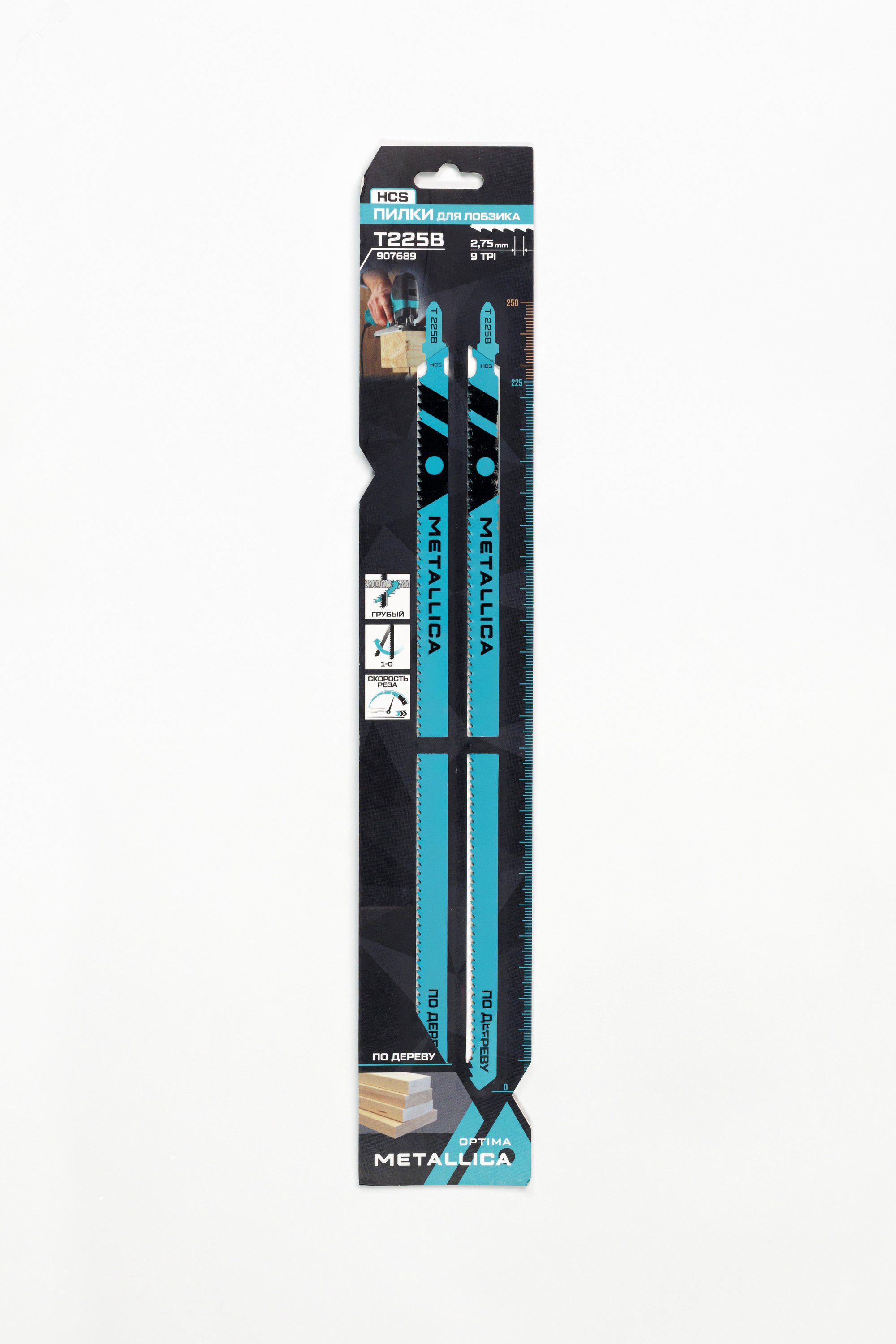 Изображение товара Пилки для лобзика T225B 250мм 2,75мм HCS для грубого реза дерево и пластик