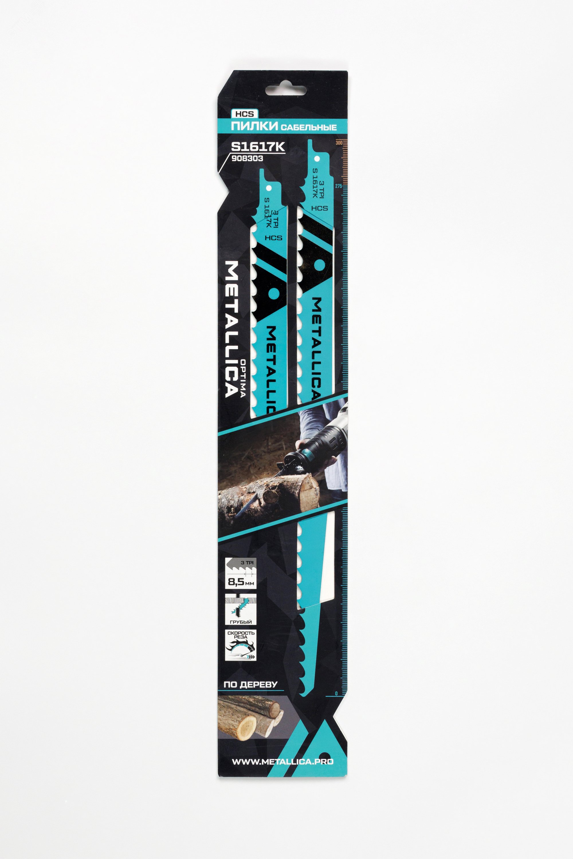 Изображение товара Пилки сабельные S1617K 300/275мм шаг 8,5мм, HCS по дереву 2шт (шт)