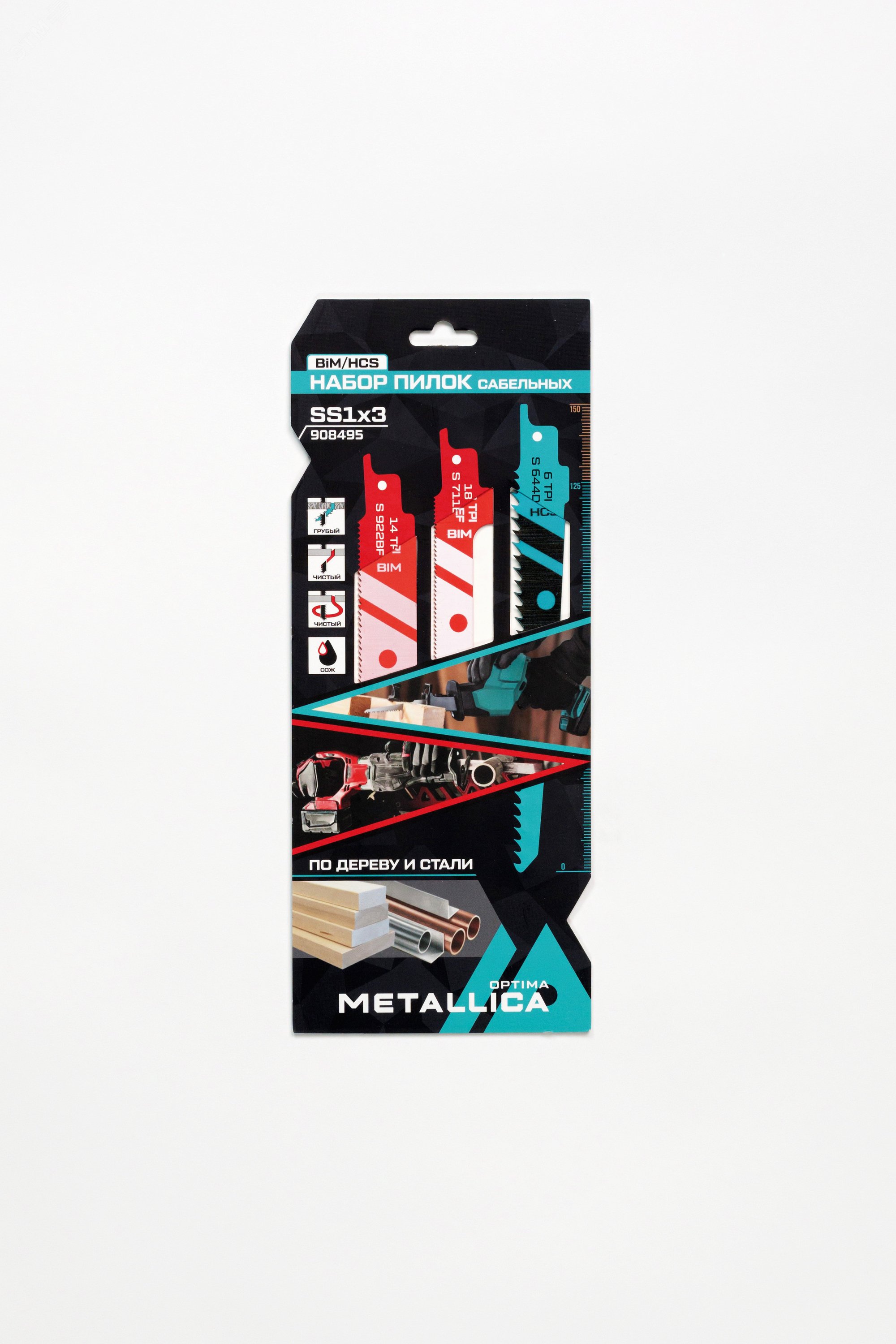 Изображение товара Набор пилок сабельных METALLICA OPTIMA №1 для древесины и металла